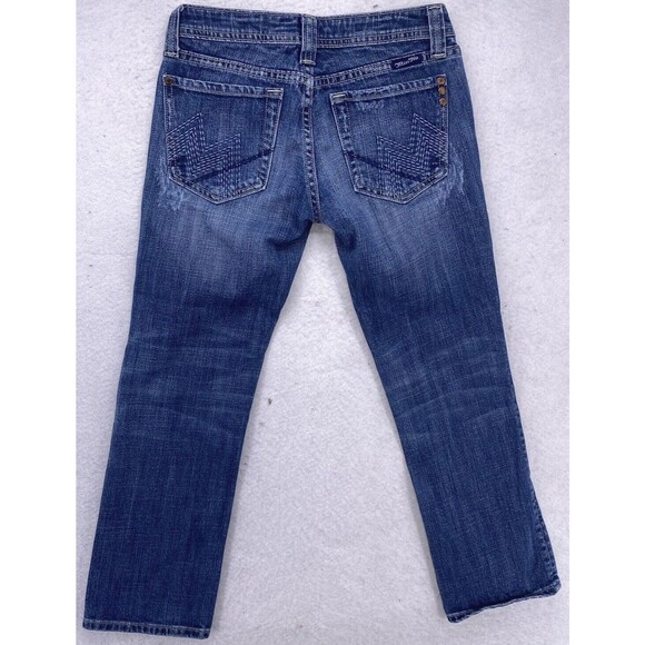 Miss Me Jeans Women Size 26 JP4408 Blue Distressed Pants Pockets Low Rise Denim - Picture 5 of 16